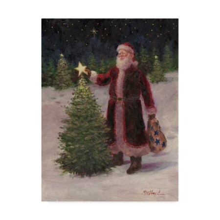 Trademark Fine Art Mary Miller Veazie 'Santa With Stars' Canvas Art, 24x32 ALI31296-C2432GG